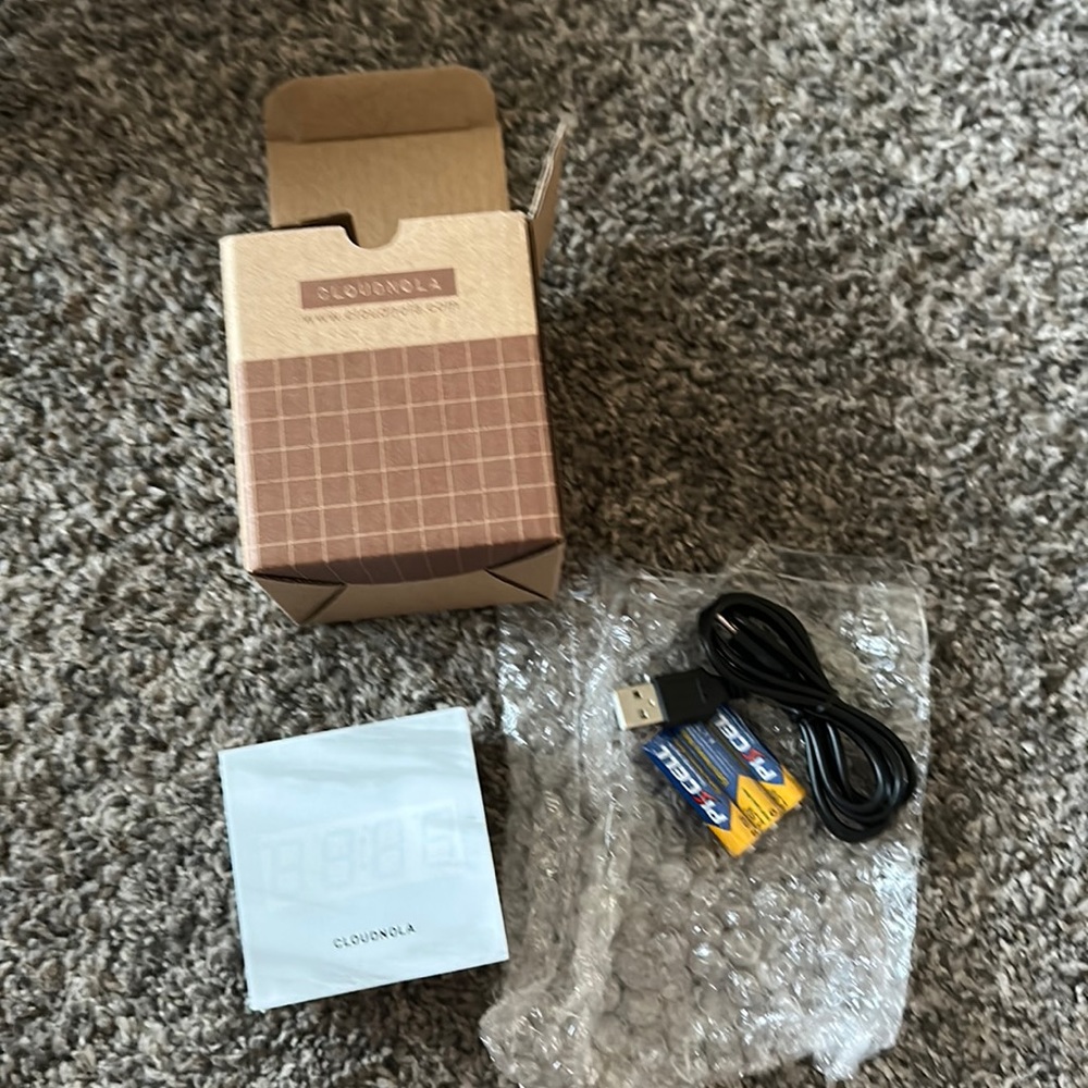 Cloudnola Block Clock NIB